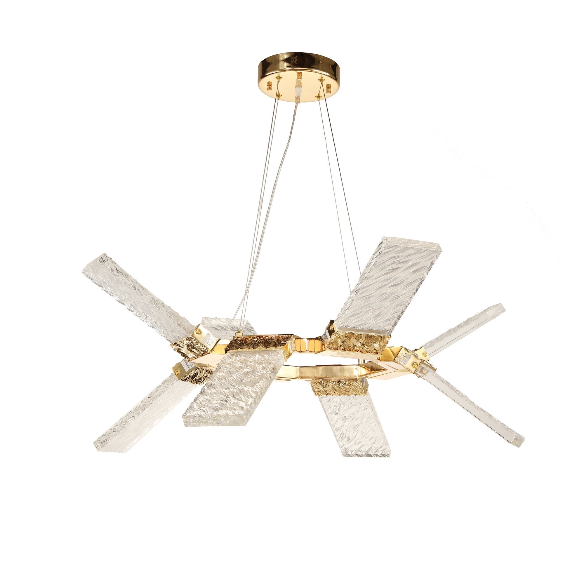 LED Round Ring Wave Chandelier-VaseLamps