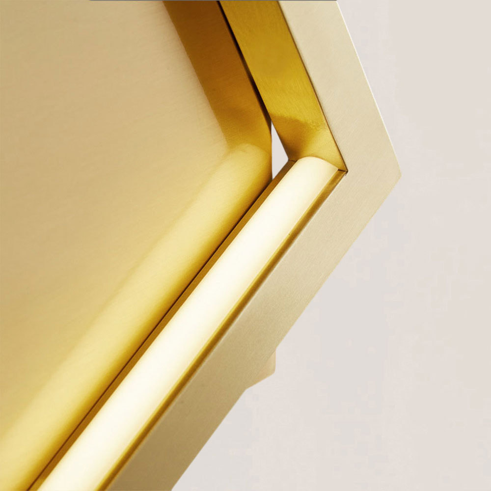 VASELAMPS - Simple Square Brass Wall Sconce-VaseLamps
