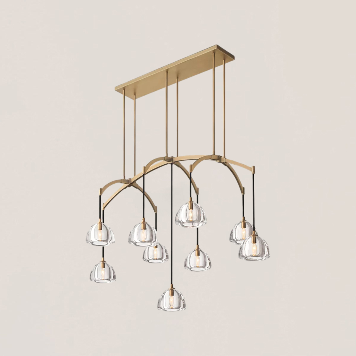 Hemisphere Linear Chandelier-VaseLamps