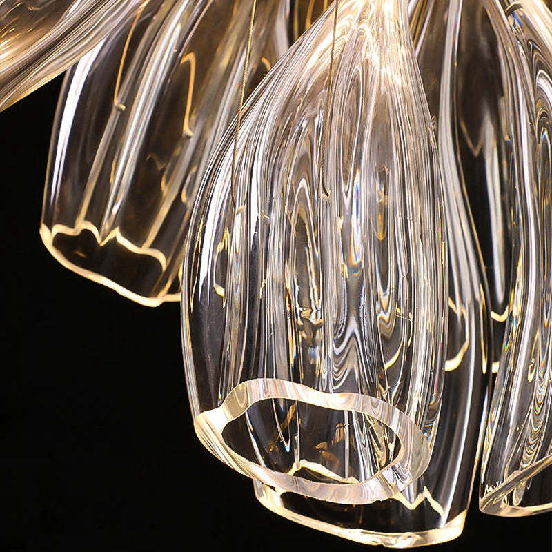 Luxury Glass Lotus Chandelier-VaseLamps