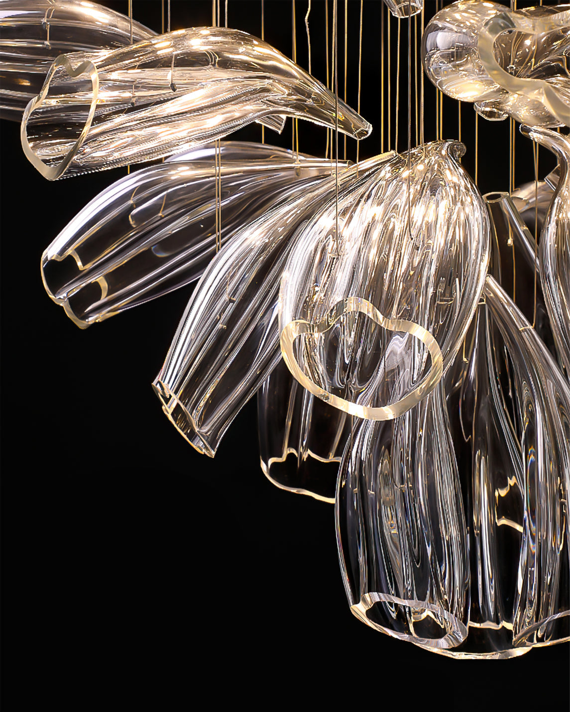 Luxury Glass Lotus Chandelier-VaseLamps