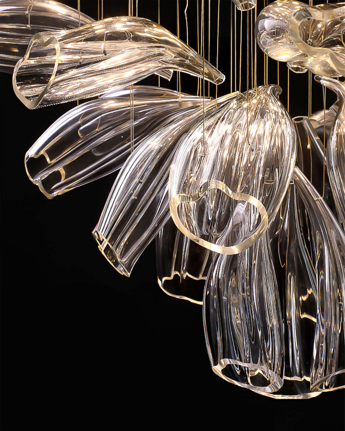 Luxury Glass Lotus Chandelier-VaseLamps