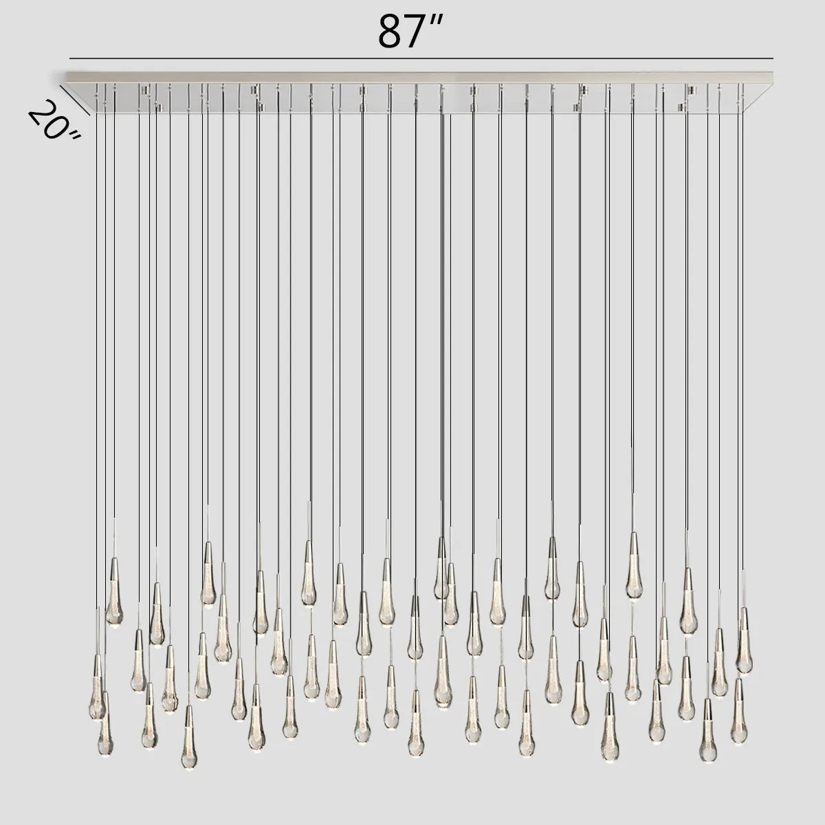 Solitaire Linear Chandelier-VaseLamps