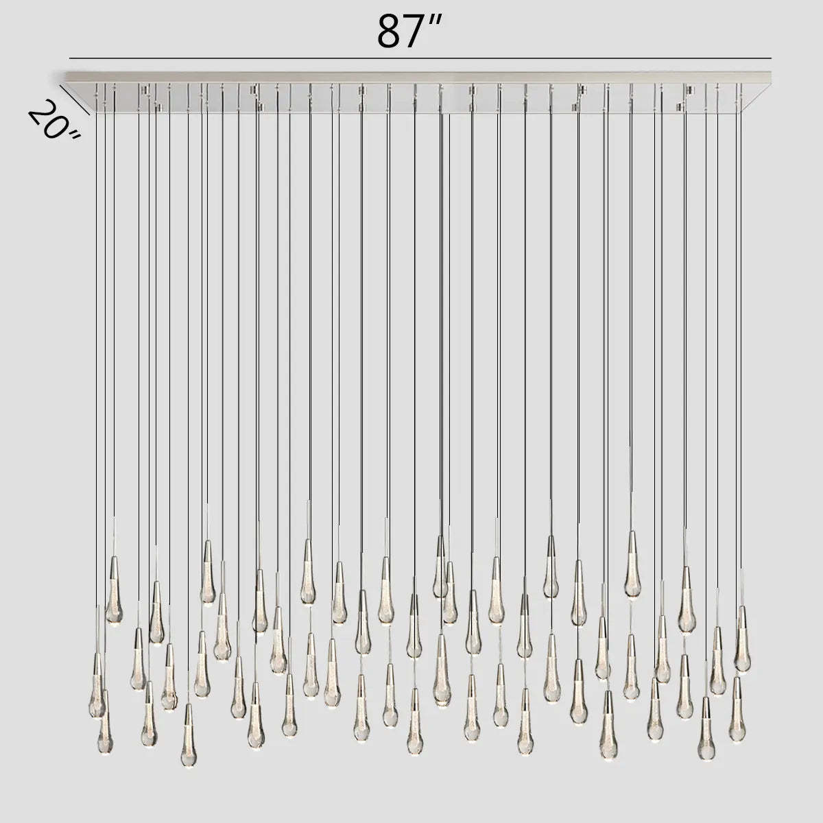 Solitaire Linear Chandelier-VaseLamps