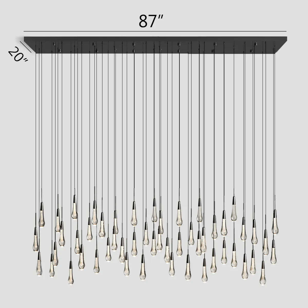 Solitaire Linear Chandelier-VaseLamps