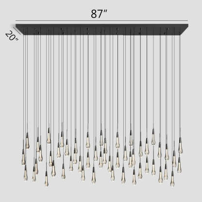 Solitaire Linear Chandelier-VaseLamps