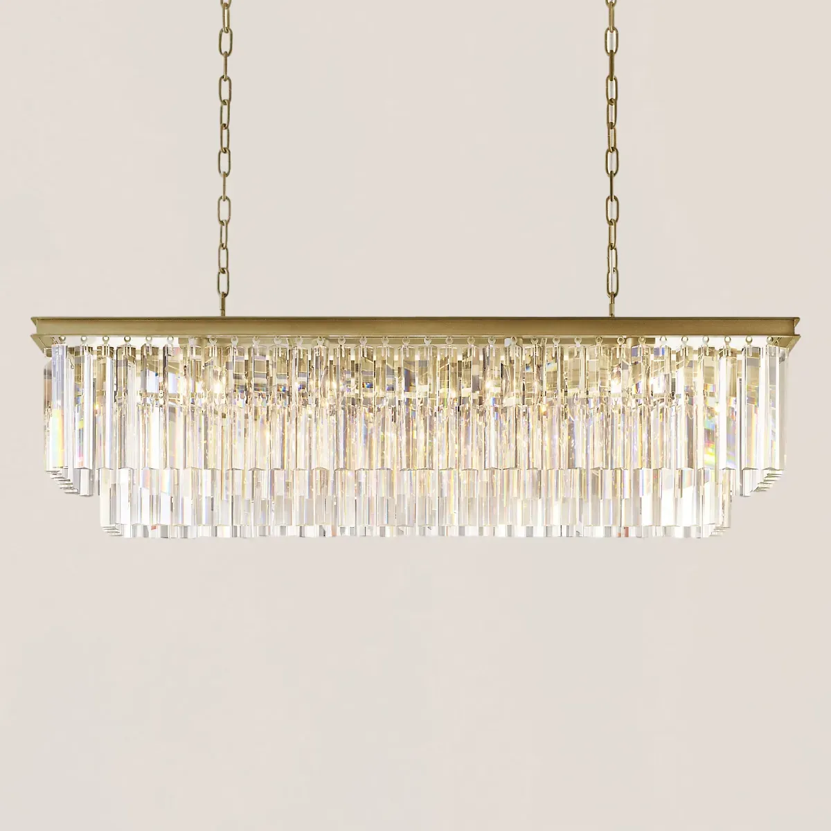 1920s Odeon Rectangular Chandelier-VaseLamps