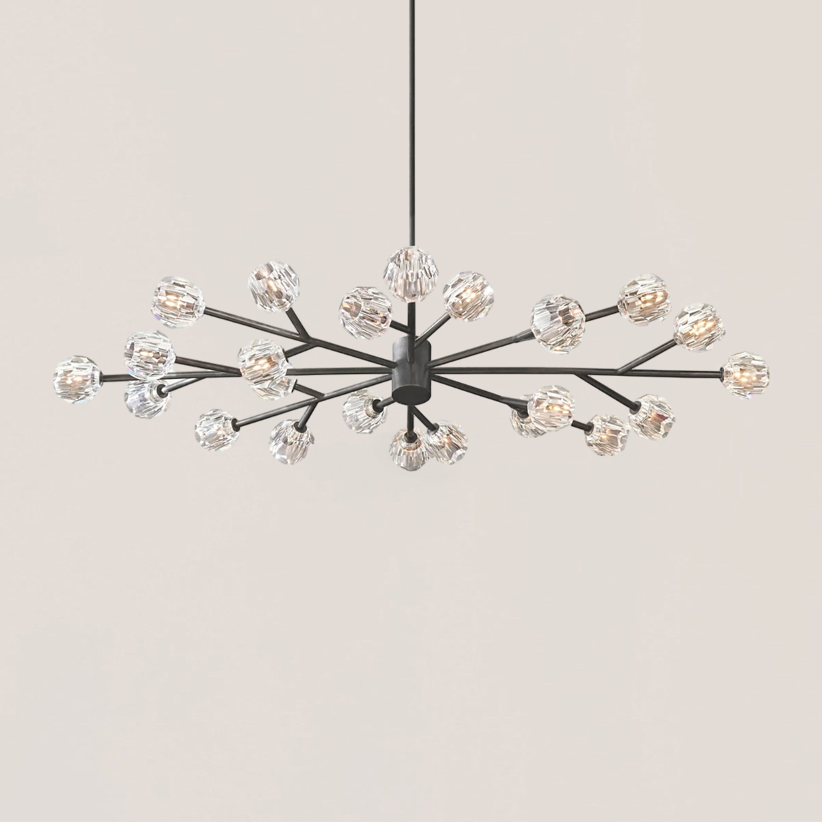 Boule De Crystal Oval Chandelier 72"-VaseLamps
