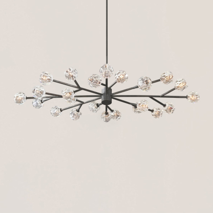 Boule De Crystal Oval Chandelier 72"-VaseLamps