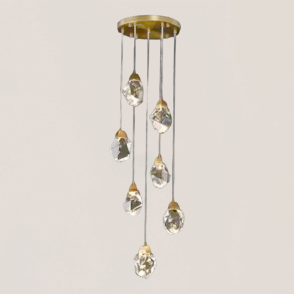 Angelia Faceted Round Pendant-VaseLamps