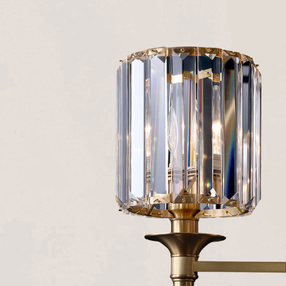 VASELAMPS - Vintage Luxury Cylinder Crystal Wall Sconce-VaseLamps