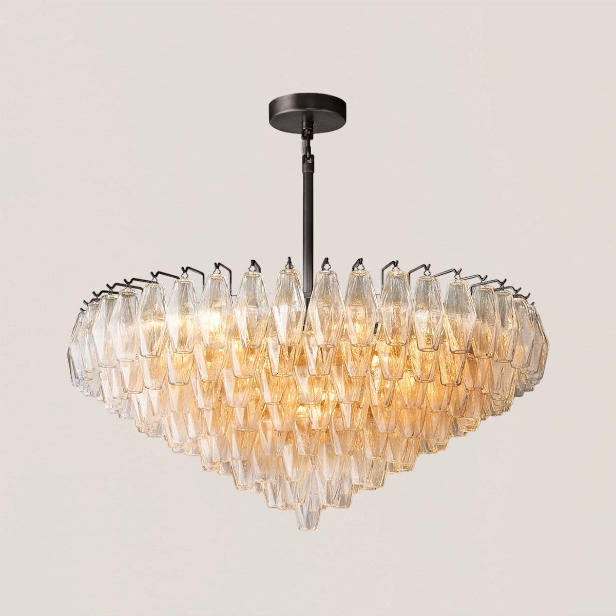 Chiara Glass Tiered Round Chandelier-VaseLamps