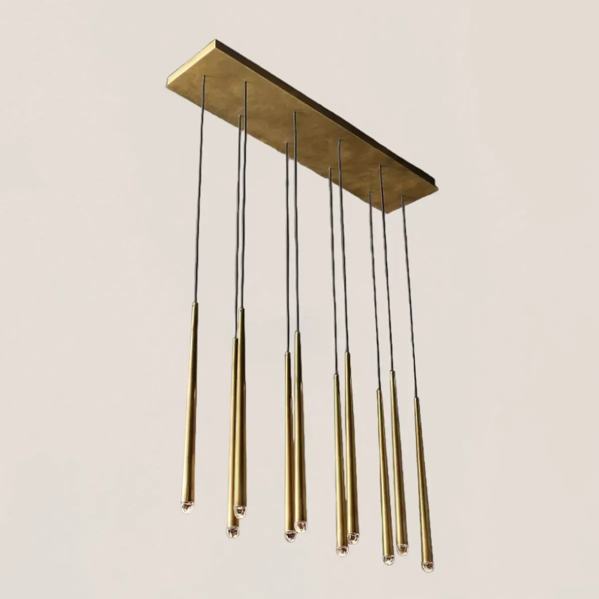 Aquitaine Modern Brass Linear Chandelier-VaseLamps
