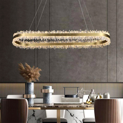 VASELAMPS - Crystal Oval Chandelier-VaseLamps