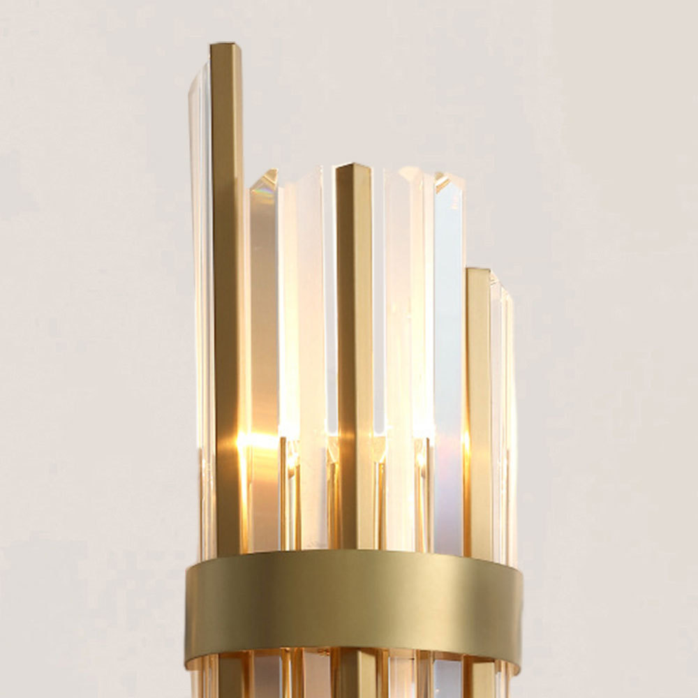 VASELAMPS - Elegant Modern Crystal Gold Plated Wall Sconce-VaseLamps