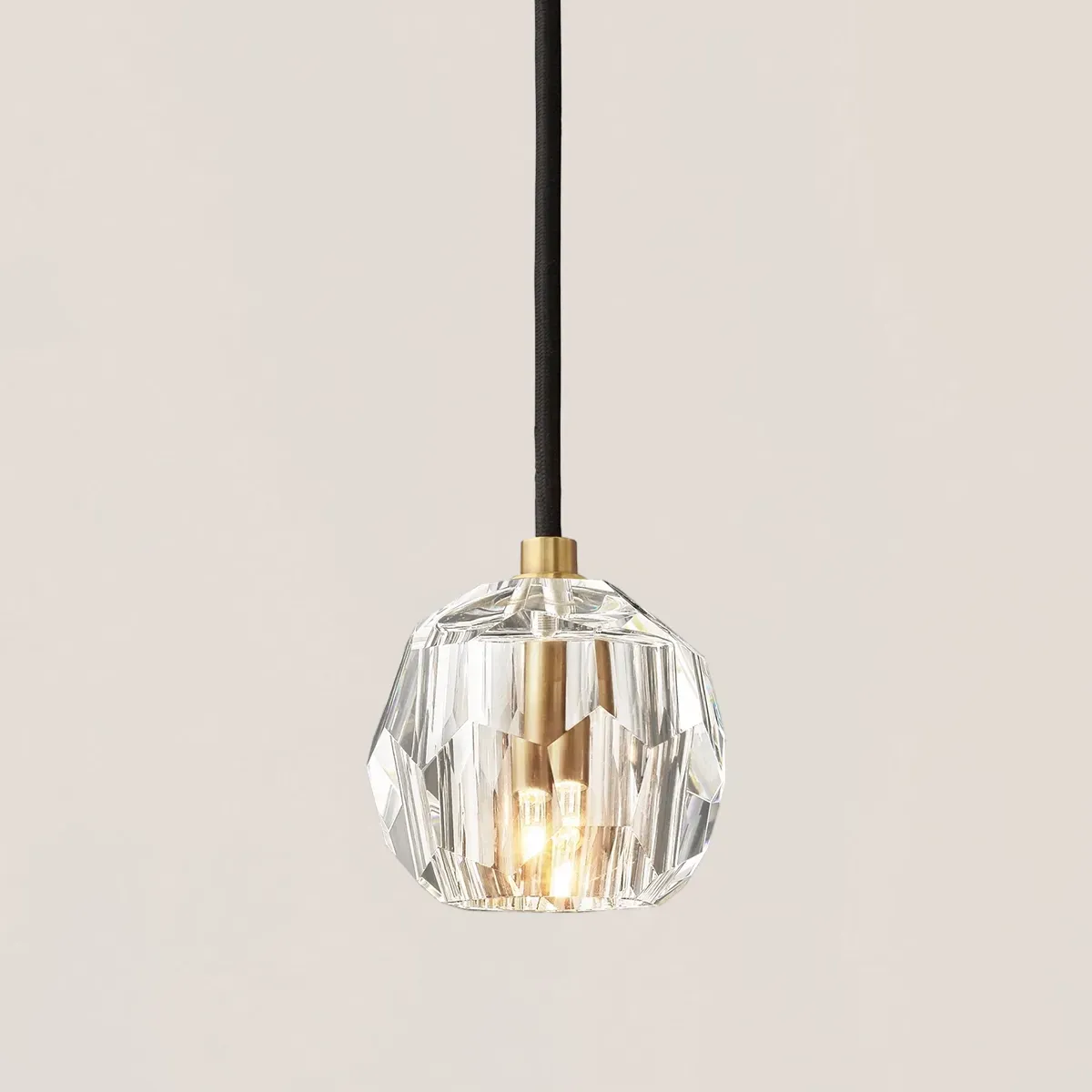 Boule De Crystal Glass Cord Pendant-VaseLamps