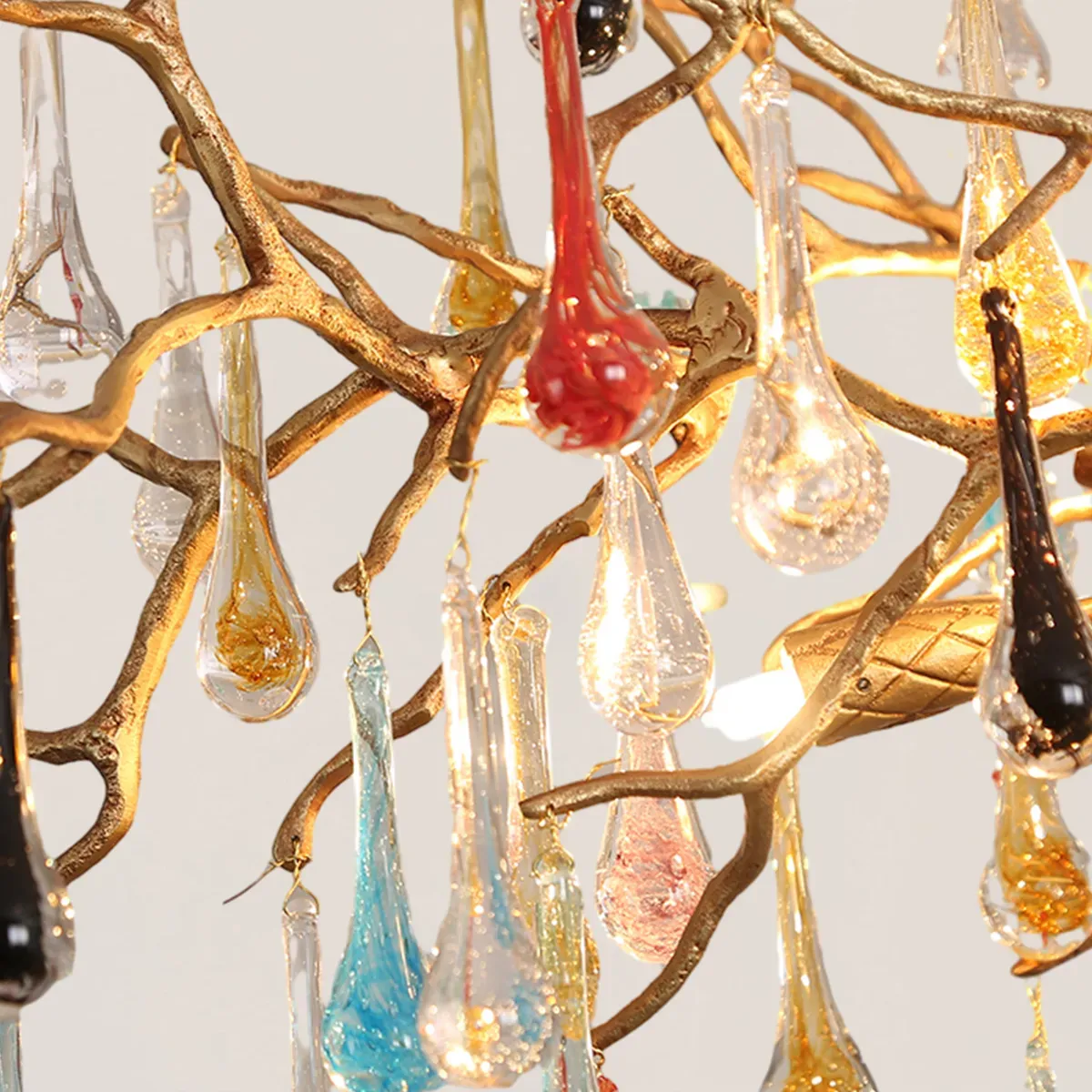 VASELAMPS - Colorful Crystal Glass Dining Branch Chandelier-VaseLamps