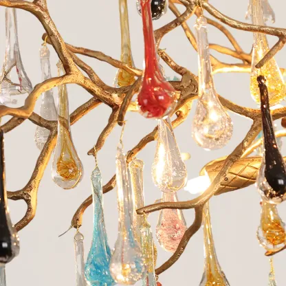 VASELAMPS - Colorful Crystal Glass Dining Branch Chandelier-VaseLamps