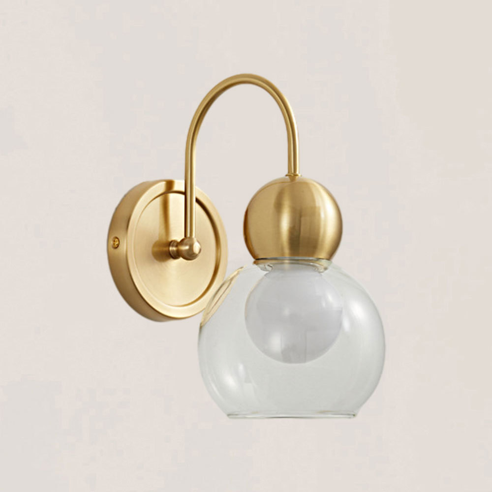 VASELAMPS - Modern Simplicity Clear Glass Wall Sconce-VaseLamps
