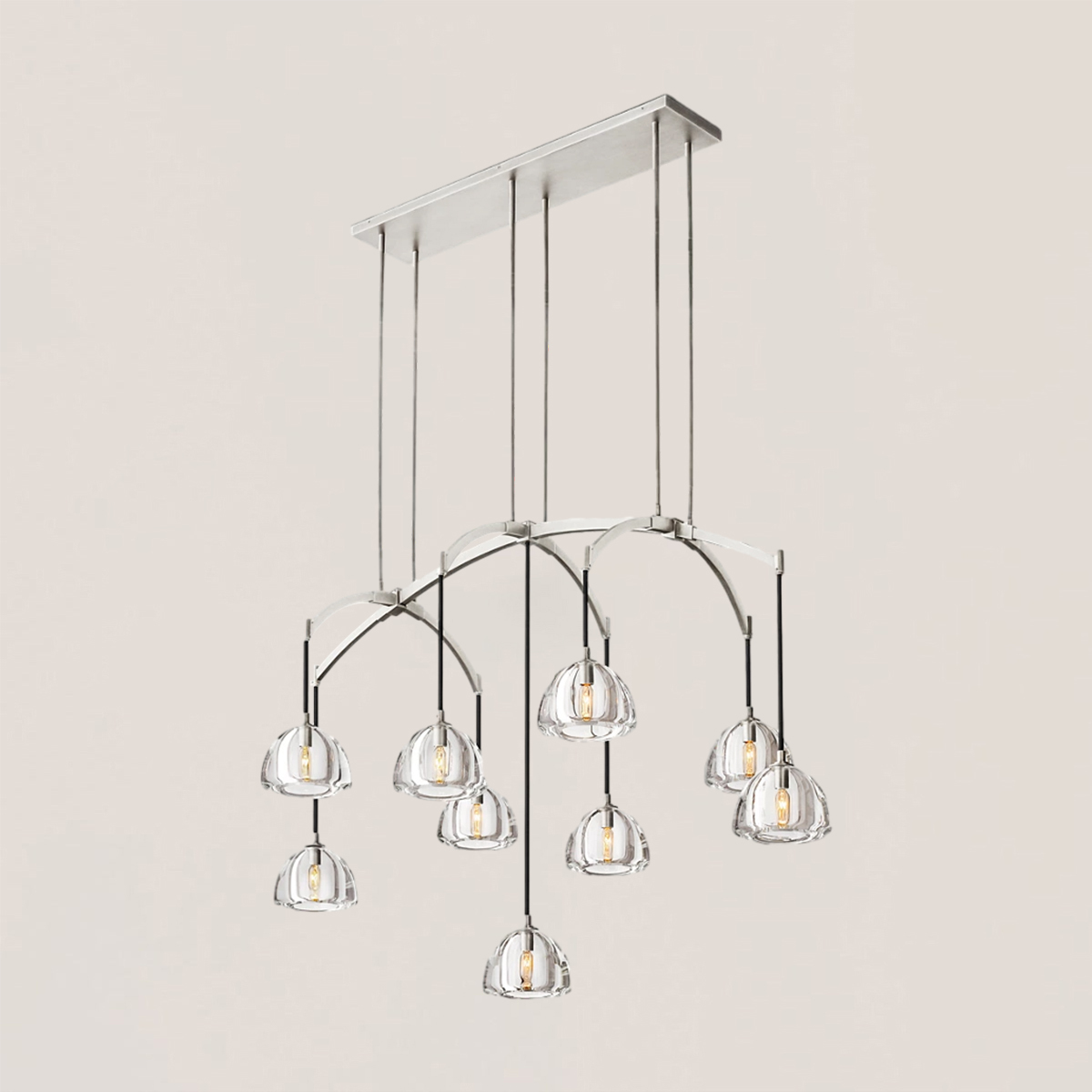 Hemisphere Linear Chandelier-VaseLamps