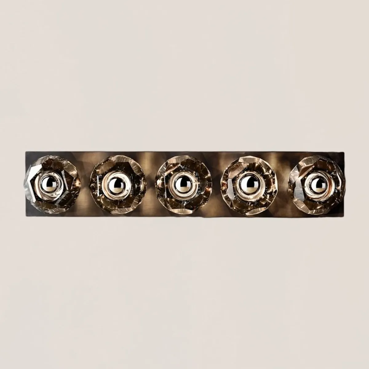 Boule De Smoke Crystal Linear Grand Wall Sconce-VaseLamps