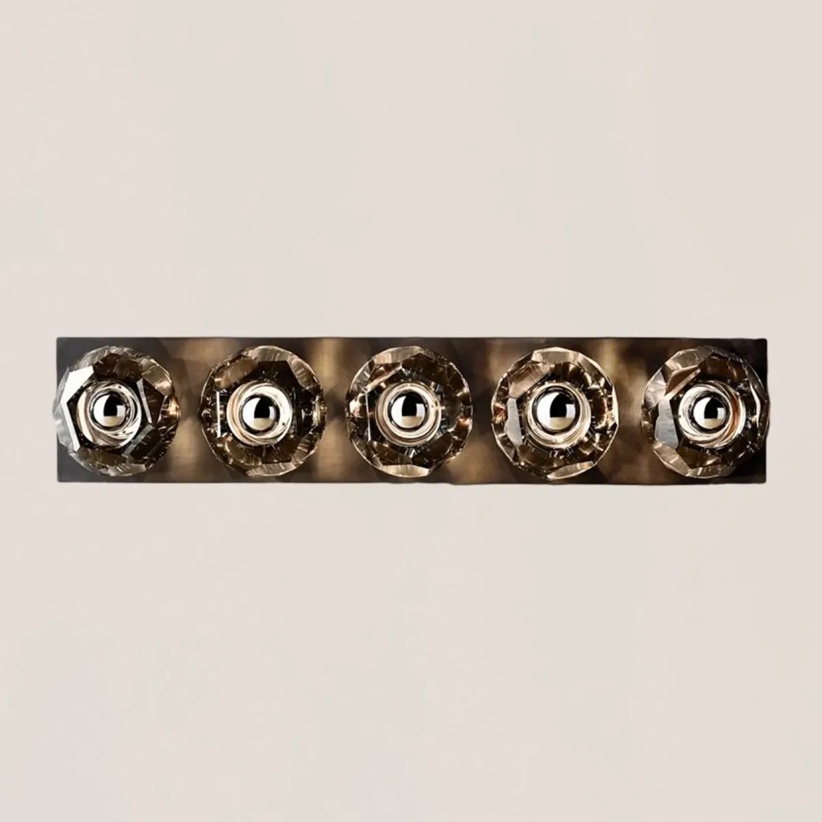 Boule De Smoke Crystal Linear Grand Wall Sconce-VaseLamps