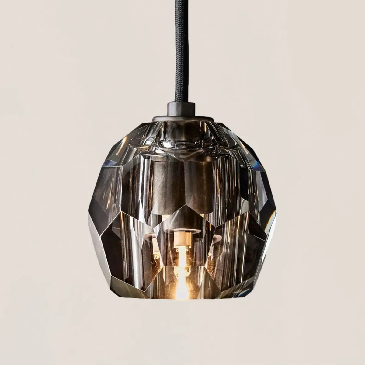 Boule De Crystal Glass Cord Pendant-VaseLamps