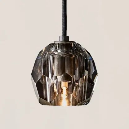 Boule De Crystal Glass Cord Pendant-VaseLamps
