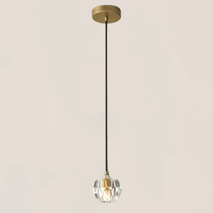 Boule De Crystal Glass Cord Pendant-VaseLamps