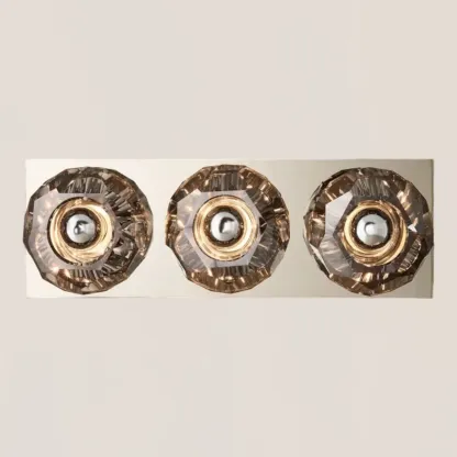 Boule De Crystal Smoke Linear Short Wall Sconce-VaseLamps