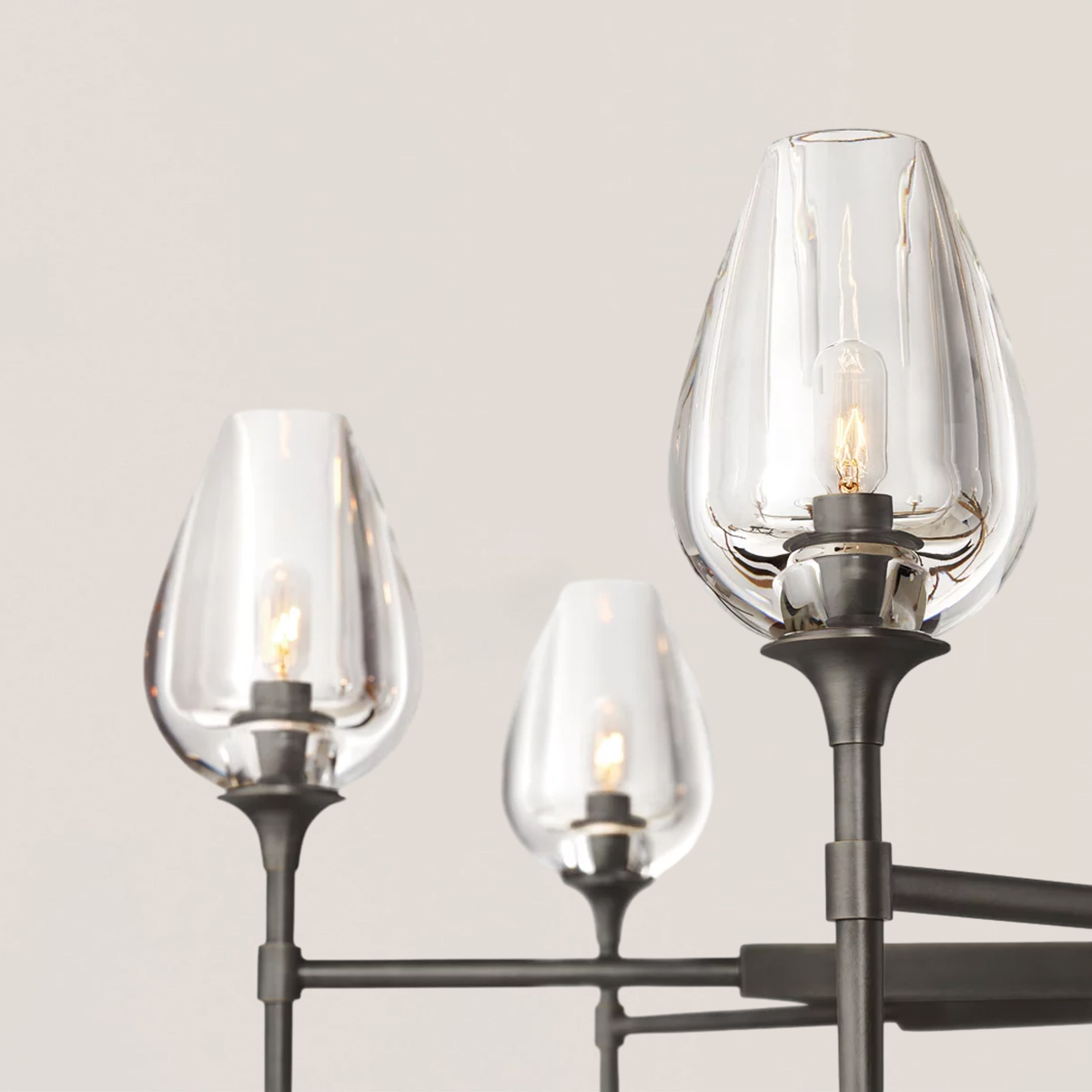 Tulip Crystal Round Chandelier-VaseLamps