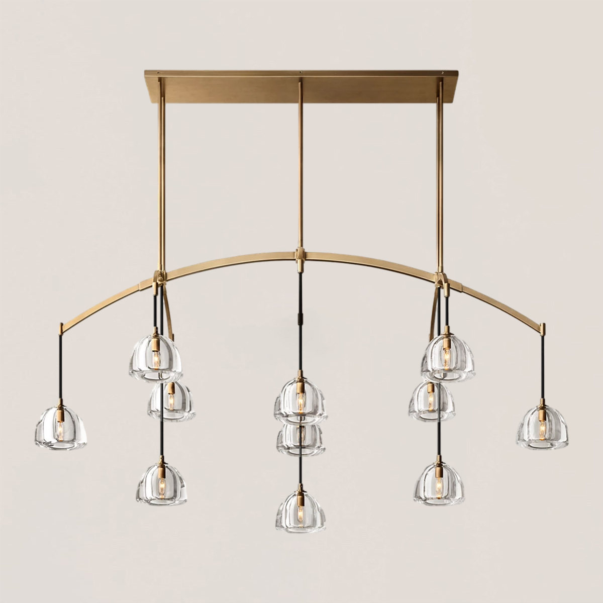 Hemisphere Linear Chandelier-VaseLamps