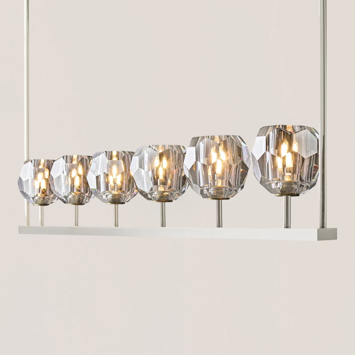 Boule De Crystal Linear Chandelier-VaseLamps