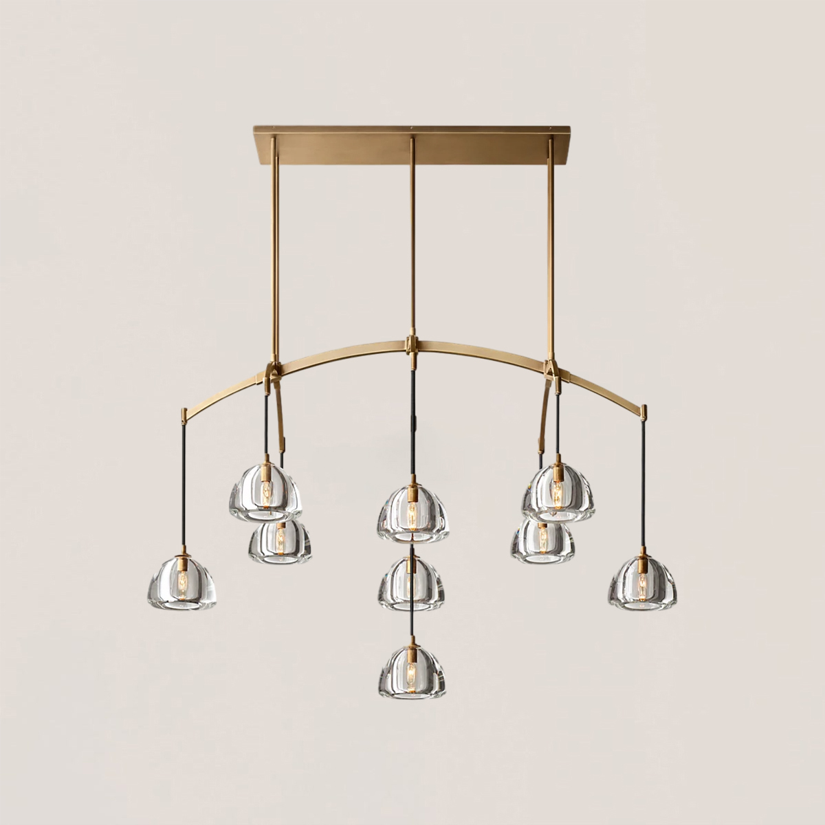 Hemisphere Linear Chandelier-VaseLamps