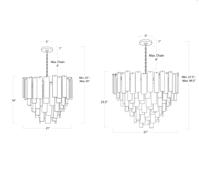 Glacier Chandelier-VaseLamps