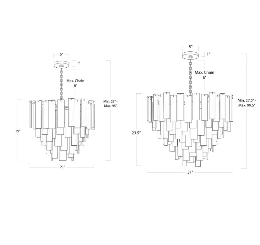 Glacier Chandelier-VaseLamps
