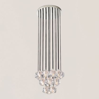Boule De Crystal Clear Round Cluster Chandelier-VaseLamps