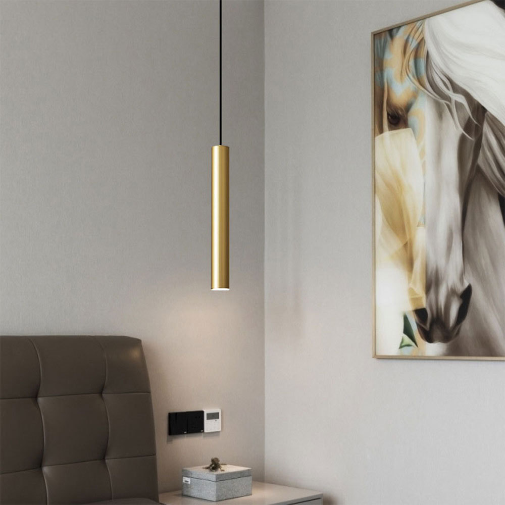 VASELAMPS - Modern Minimal Brass LED Pendant Light-VaseLamps
