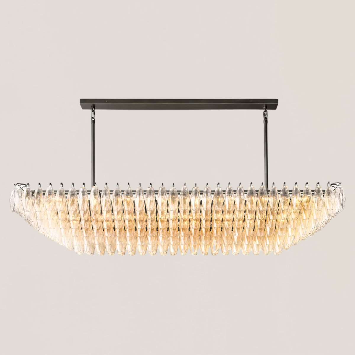 Chiara Clear Glass Square Chandelier-VaseLamps