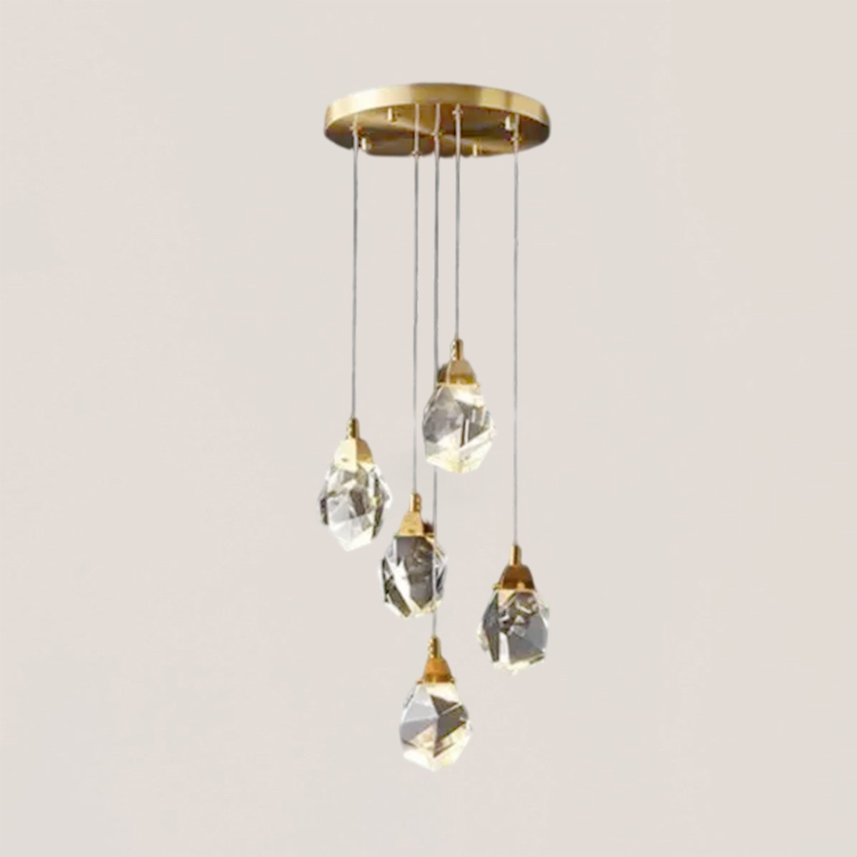 Angelia Faceted Round Pendant-VaseLamps