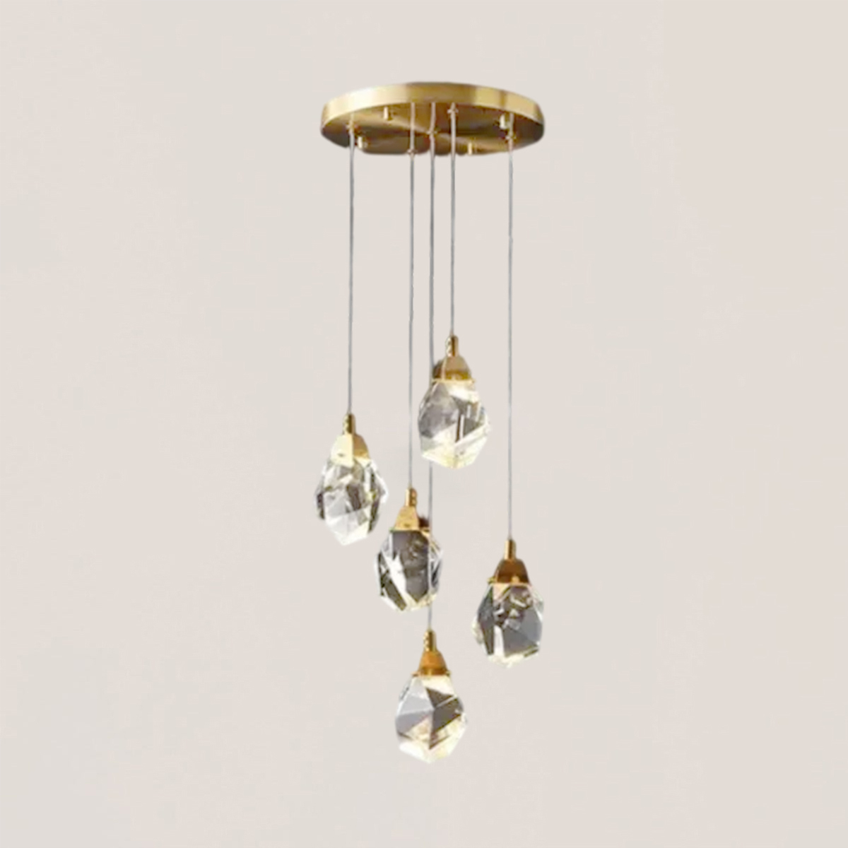 Angelia Faceted Round Pendant-VaseLamps