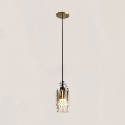 VASELAMPS - Brass Crystal Polygonal Pendant-VaseLamps