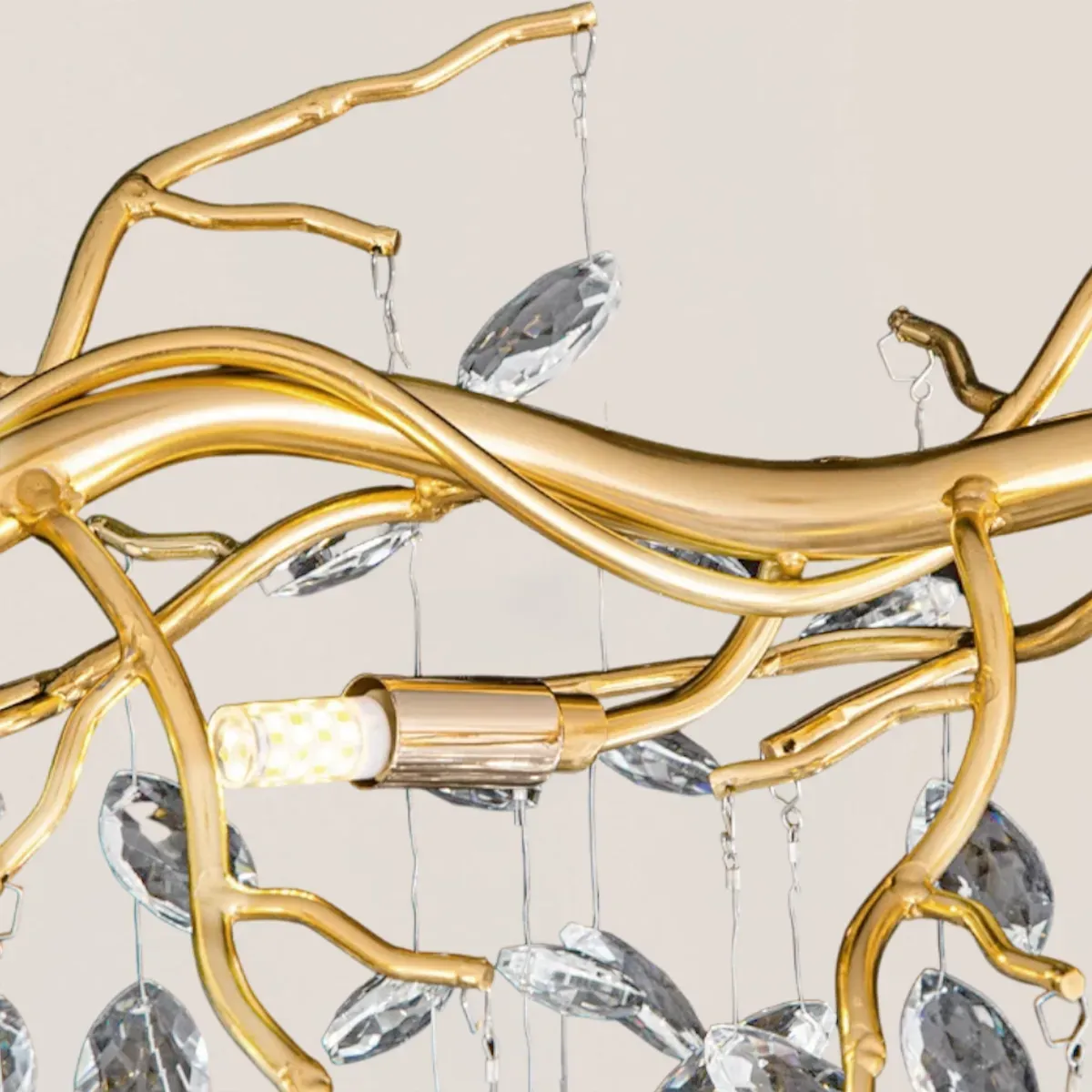 VASELAMPS - Linear Gold Chandeliers Tree Branch-VaseLamps