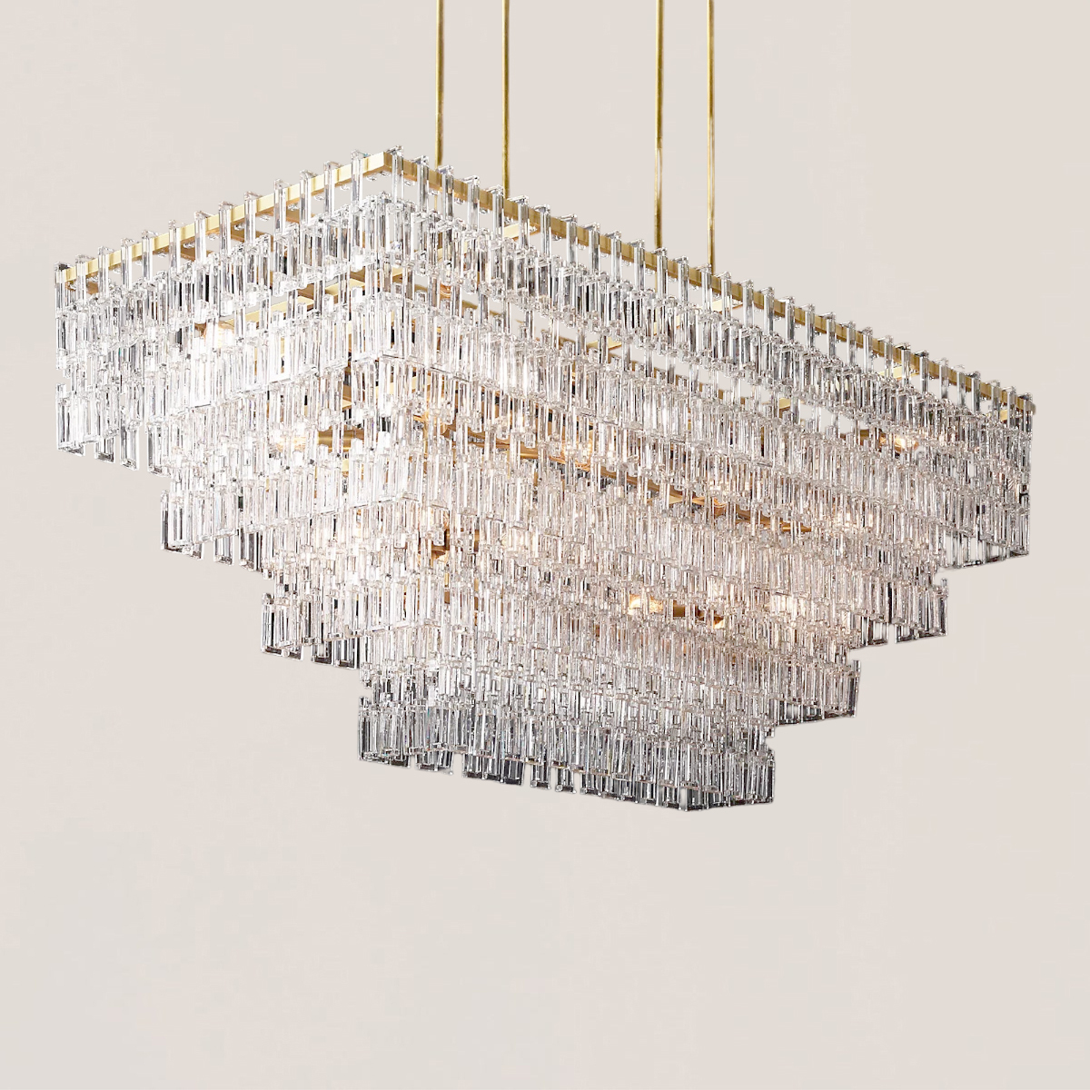Marignan 3/4-Tier Rectangular Chandelier-VaseLamps