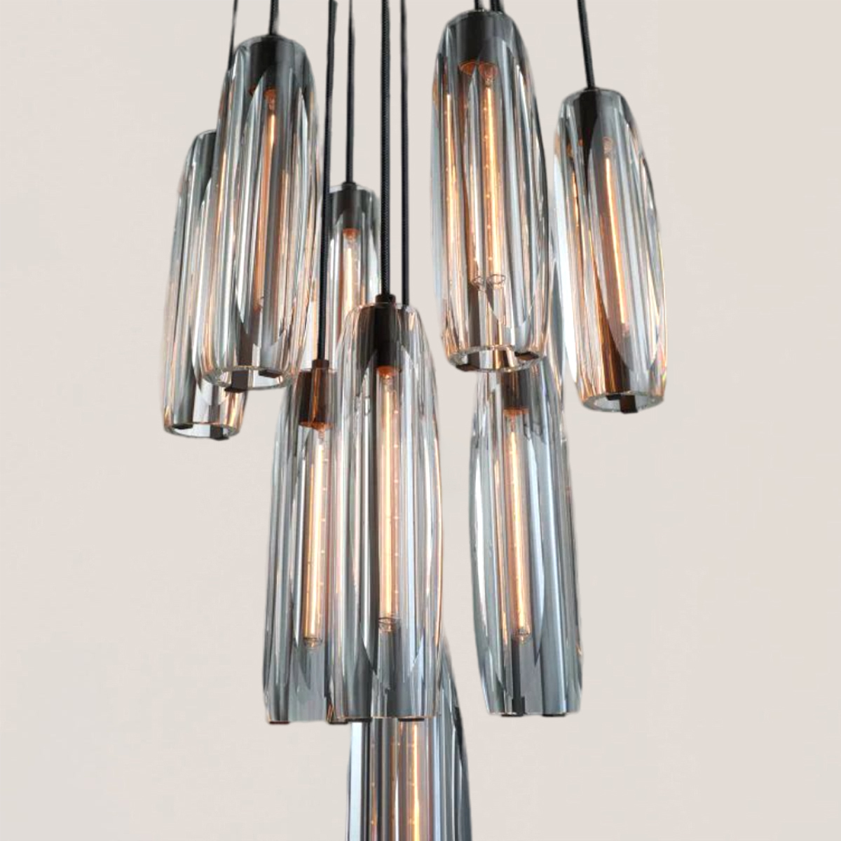 Chartier Crystal 10-Light Round Chandelier-VaseLamps
