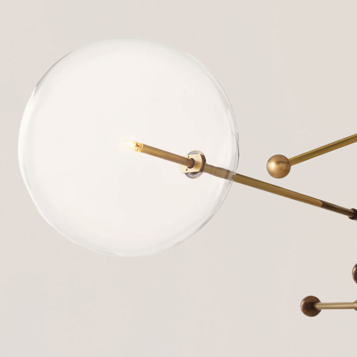 Glass Globe Mobile 6-stem Chandelier 55"-VaseLamps