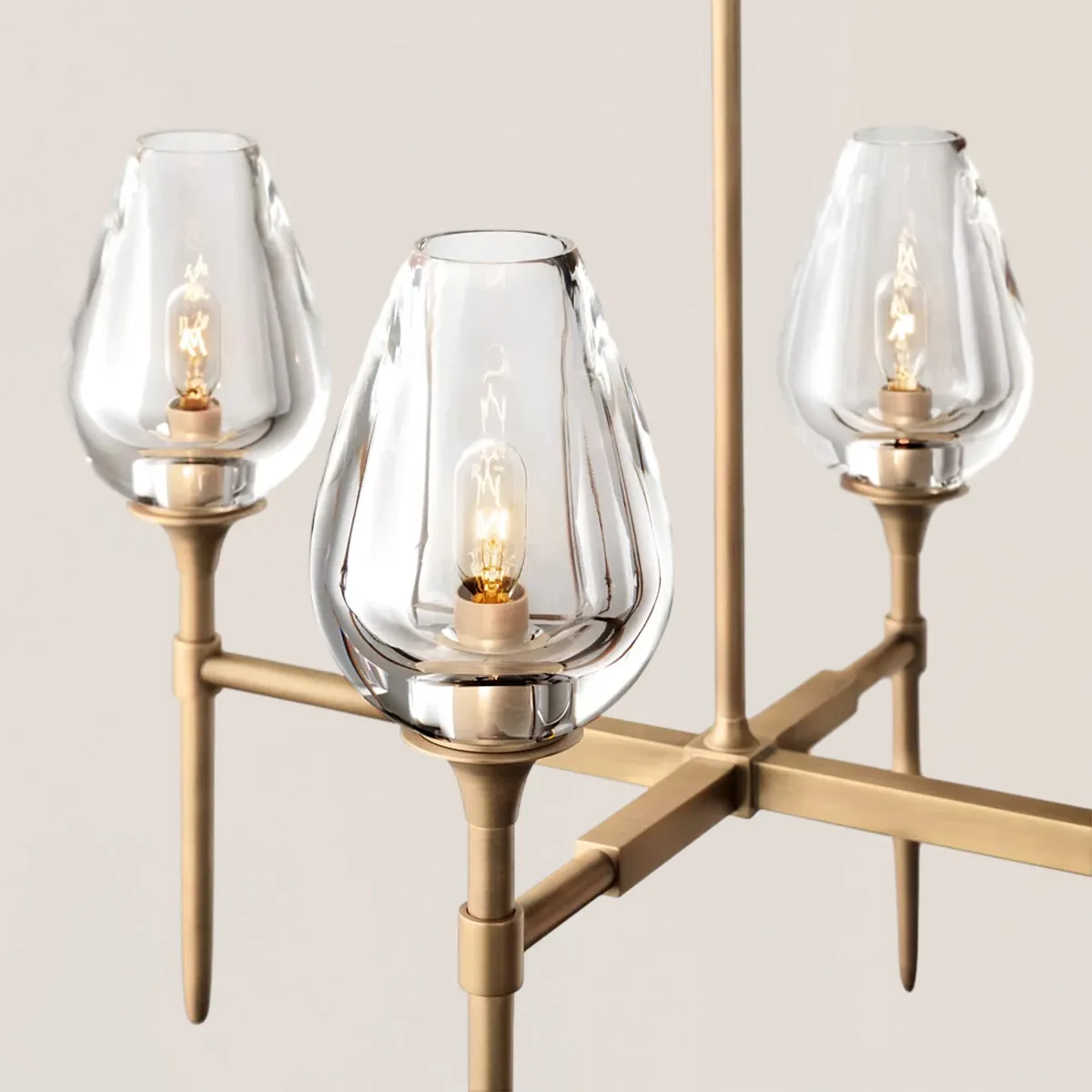 Tulip Crystal Linear Chandelier-VaseLamps