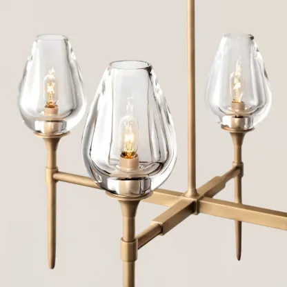 Tulip Crystal Linear Chandelier-VaseLamps