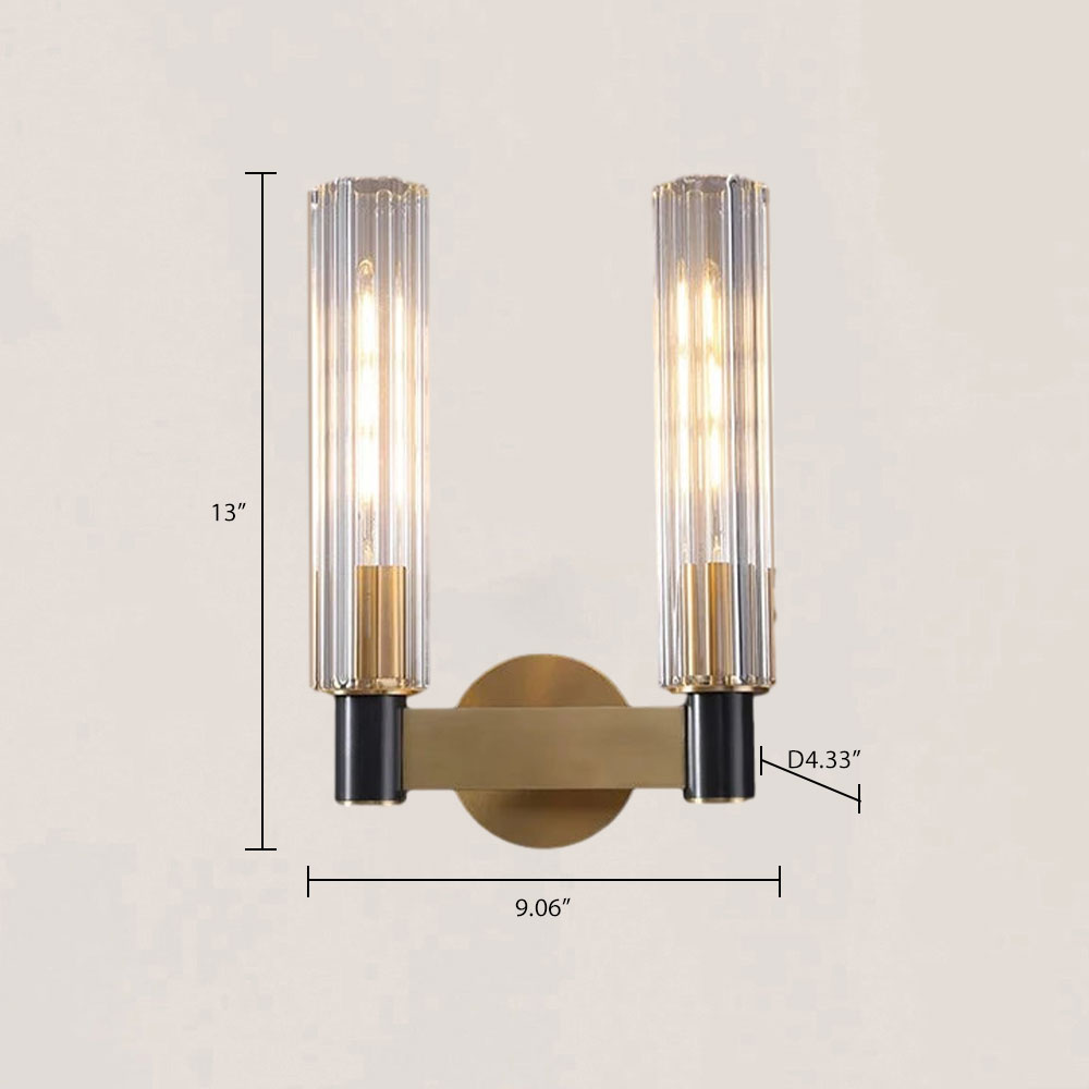 VASELAMPS - Modern Minimal Brass Glass Wall Sconce-VaseLamps