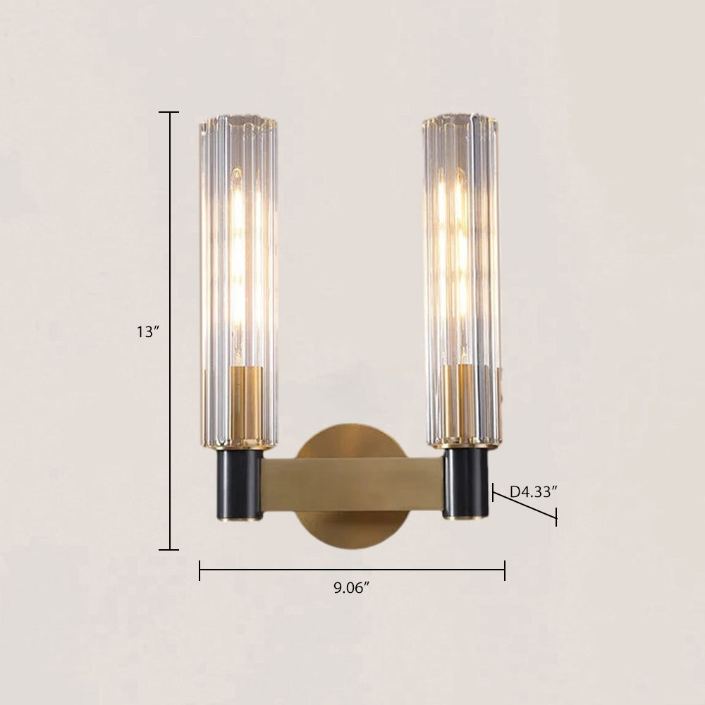 VASELAMPS - Modern Minimal Brass Glass Wall Sconce-VaseLamps